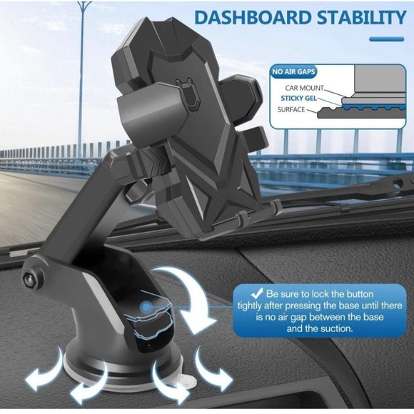 Manords Luxury Edition Phone Holder for Car, Universal Long Neck Car Mount - Picture 6 of 8